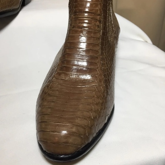 Snake Skin Ankle Boots Men\'s 9/Ladies 10 main image 5